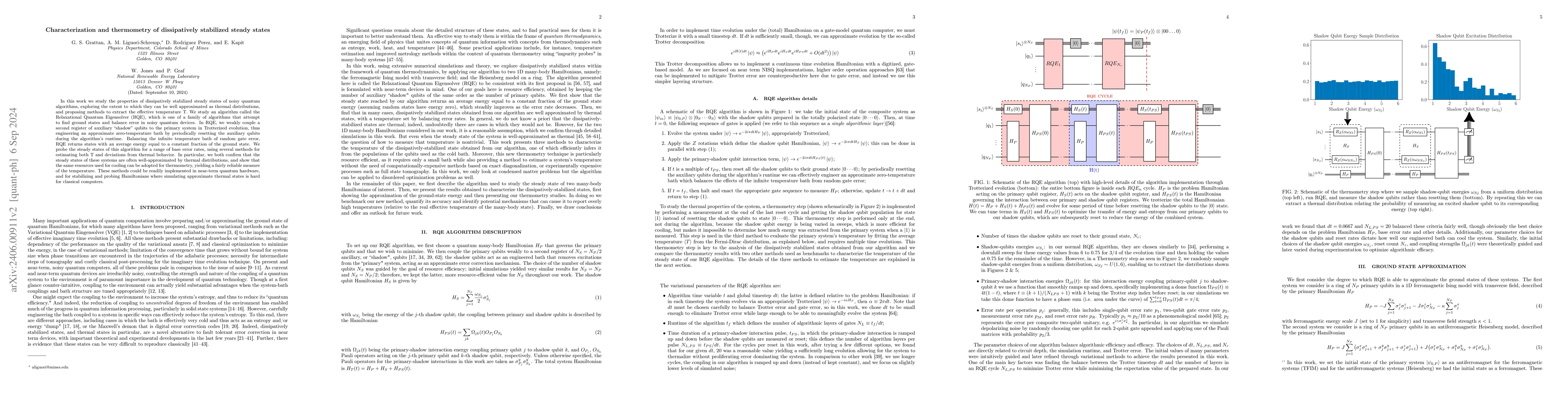 Thumbnail for Characterization and thermometry of dissapatively stabilized steady
  states