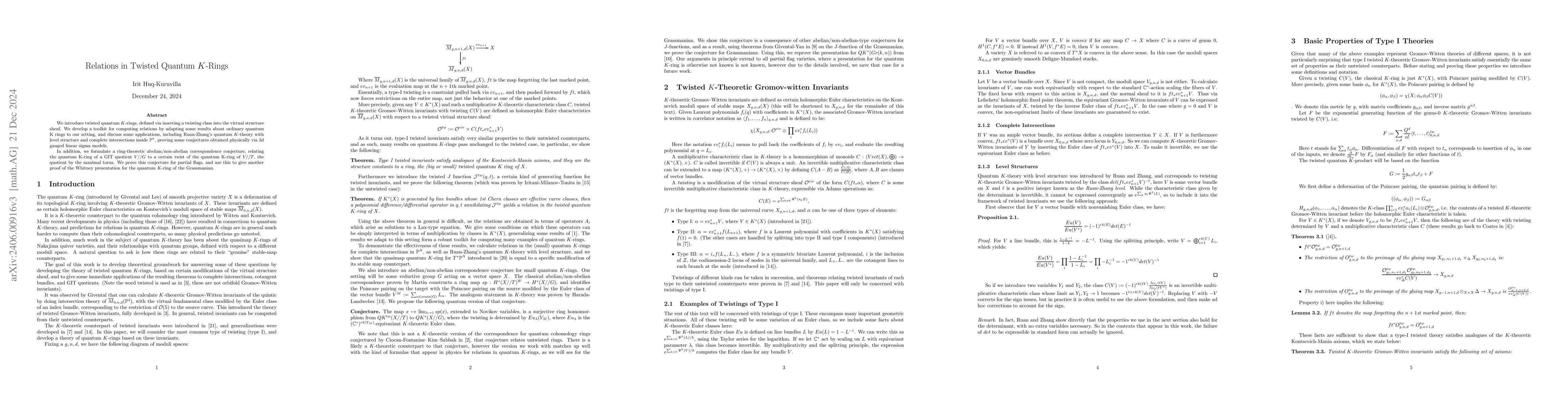 Thumbnail for Relations in Twisted Quantum K-Rings