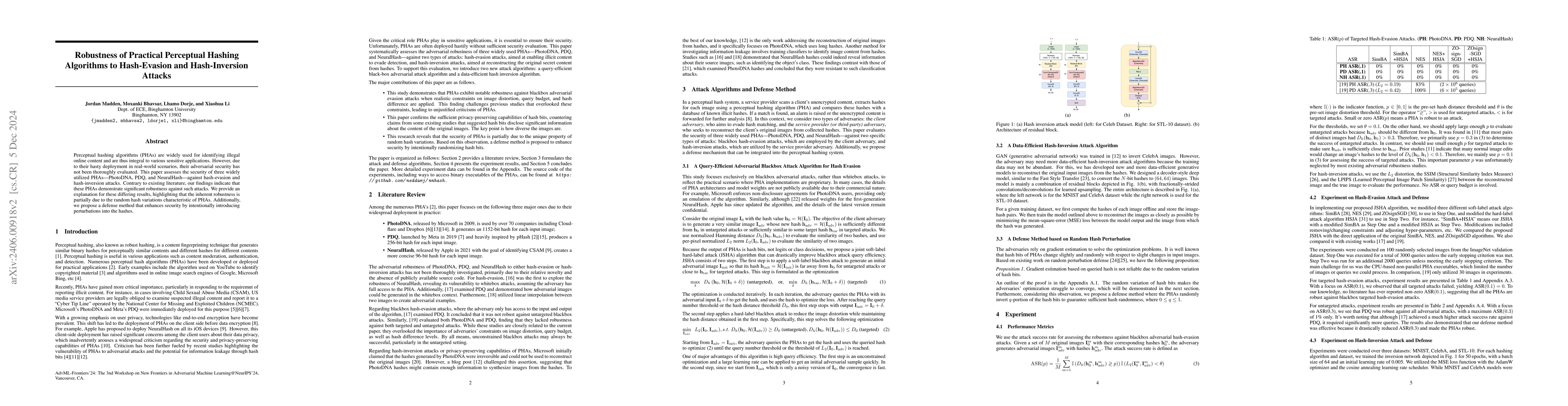 Thumbnail for Assessing the Adversarial Security of Perceptual Hashing Algorithms