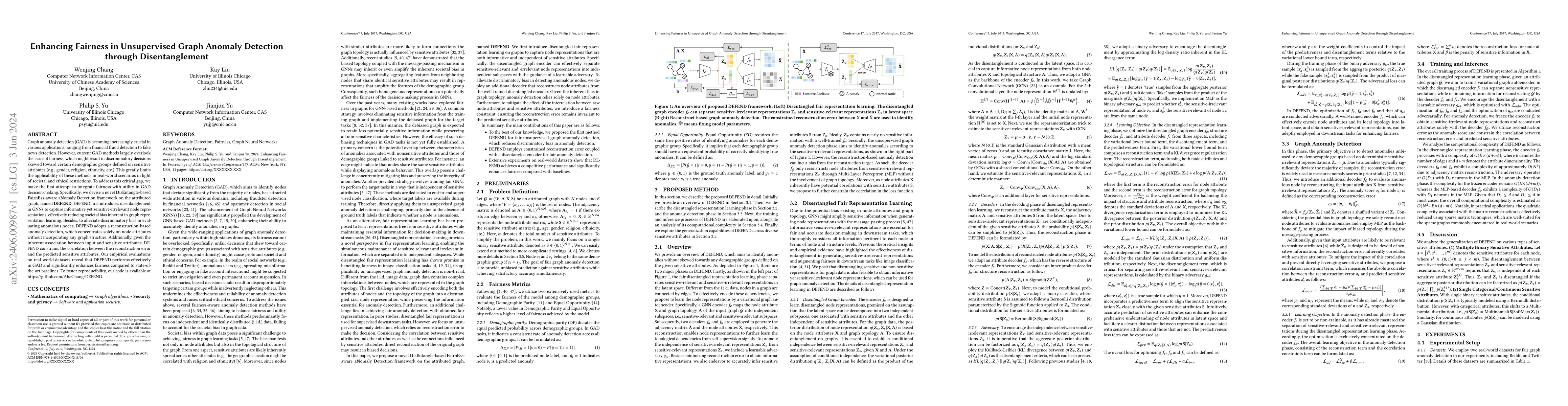Thumbnail for Enhancing Fairness in Unsupervised Graph Anomaly Detection through
  Disentanglement
