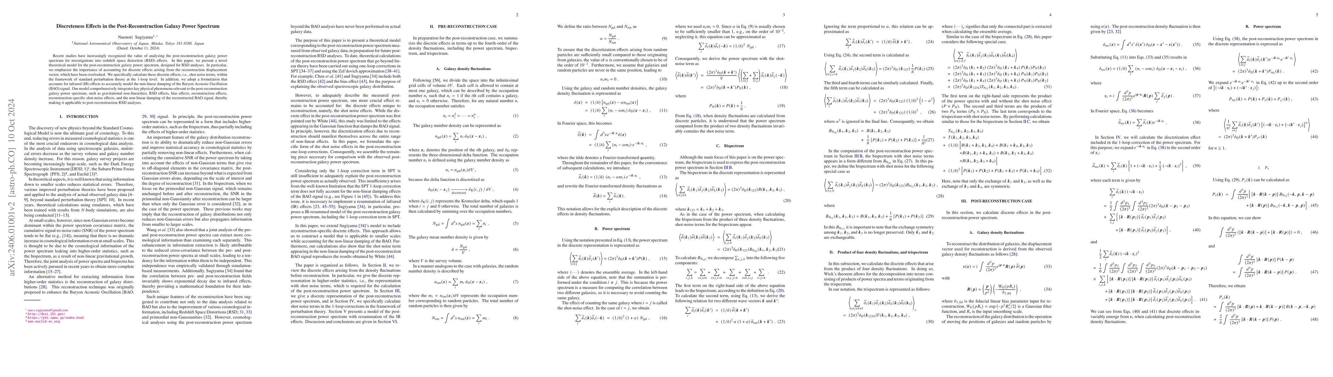 Thumbnail for Discreteness Effects in the Post-Reconstruction Galaxy Power Spectrum