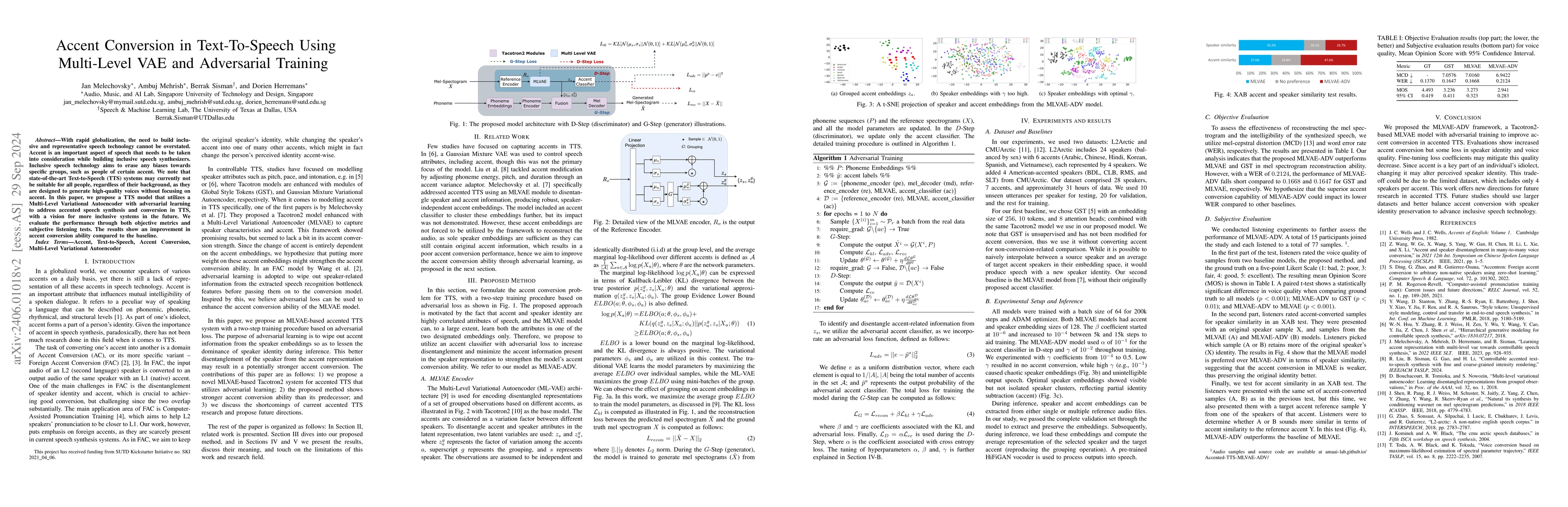 Thumbnail for Accent Conversion in Text-To-Speech Using Multi-Level VAE and
  Adversarial Training