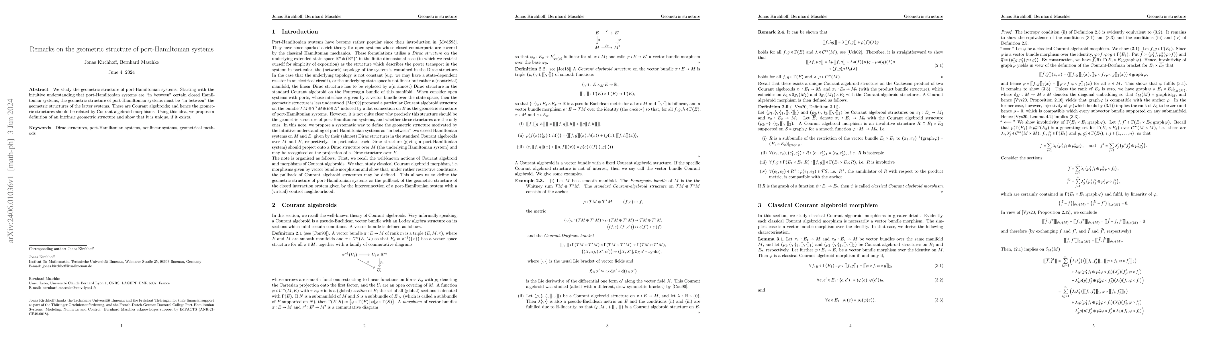 Thumbnail for Remarks on the geometric structure of port-Hamiltonian systems