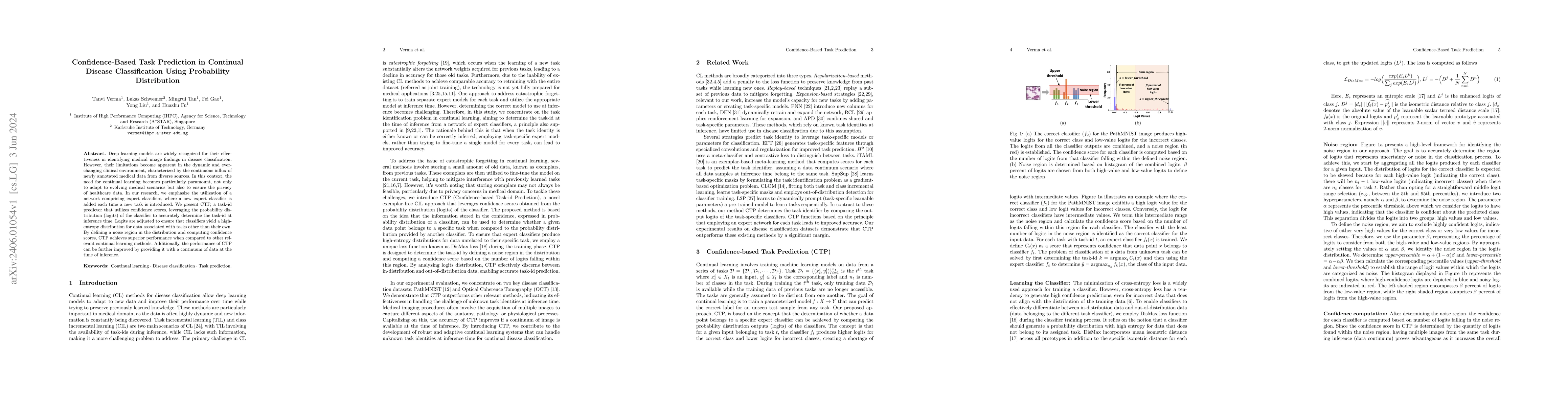 Thumbnail for Confidence-Based Task Prediction in Continual Disease Classification
  Using Probability Distribution