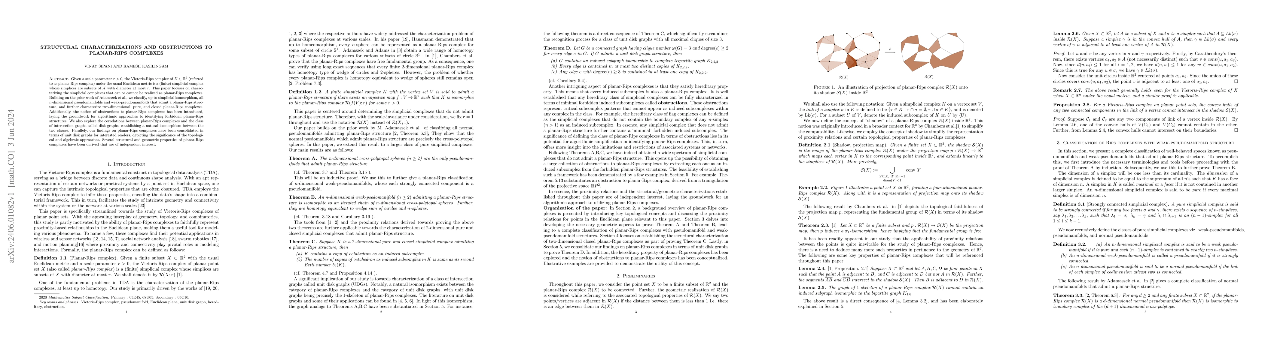 Thumbnail for Structural characterizations and Obstructions to Planar-Rips complexes