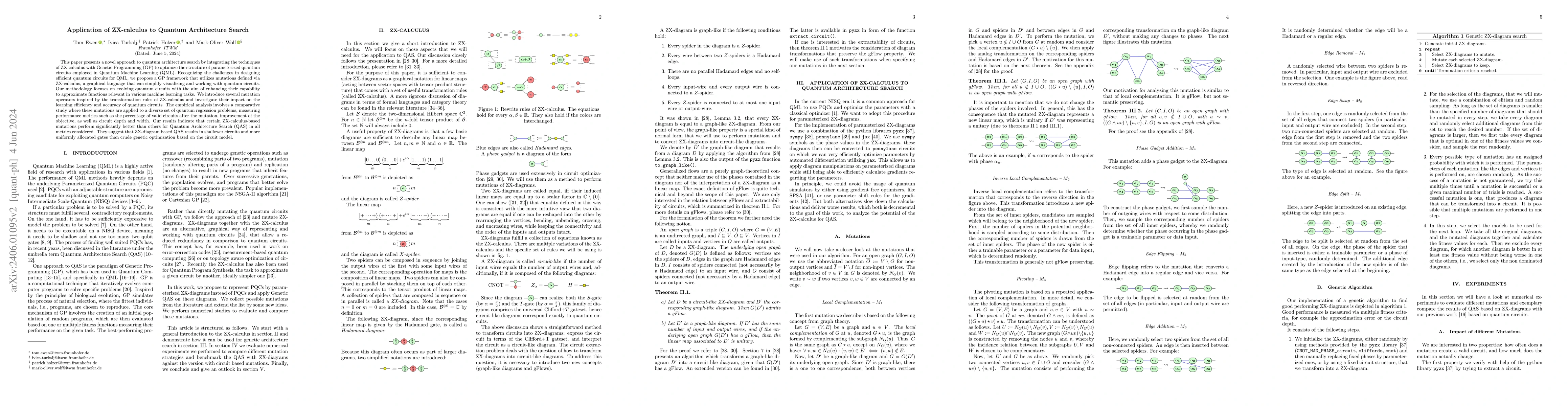Thumbnail for Application of ZX-calculus to Quantum Architecture Search