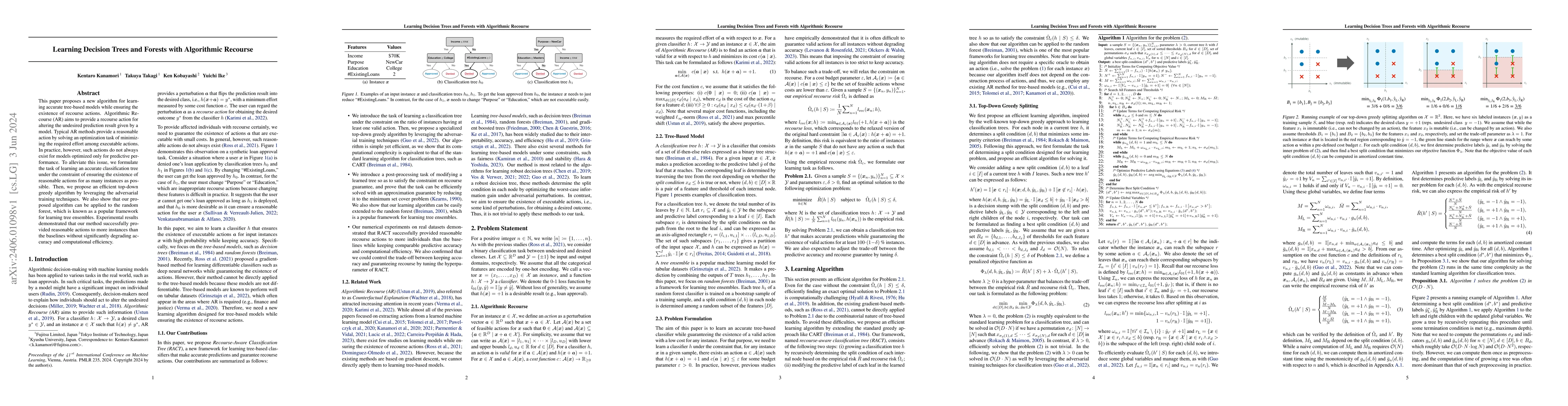 Thumbnail for Learning Decision Trees and Forests with Algorithmic Recourse