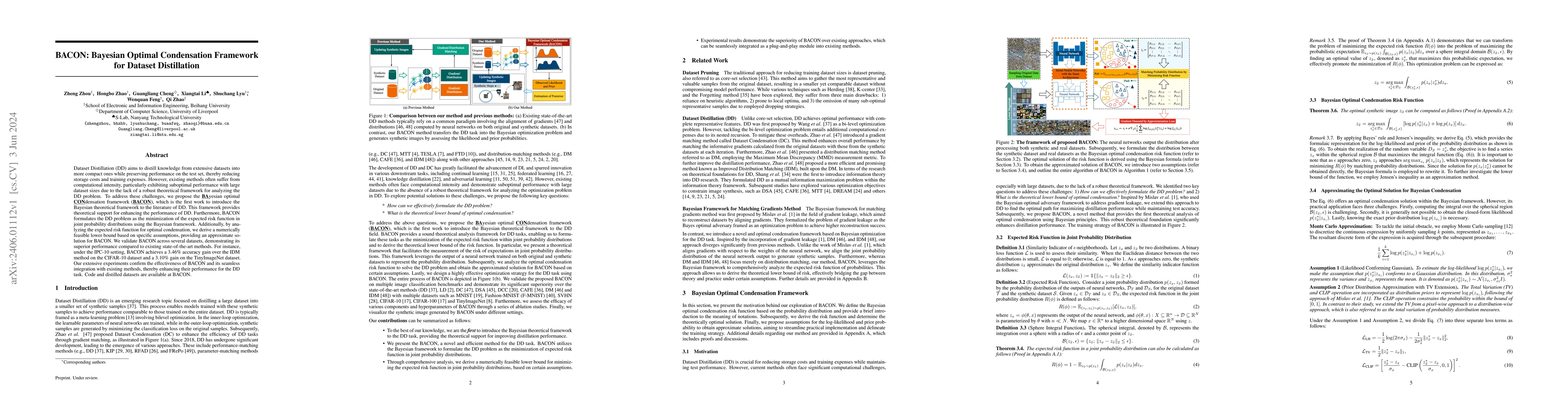 Thumbnail for BACON: Bayesian Optimal Condensation Framework for Dataset Distillation