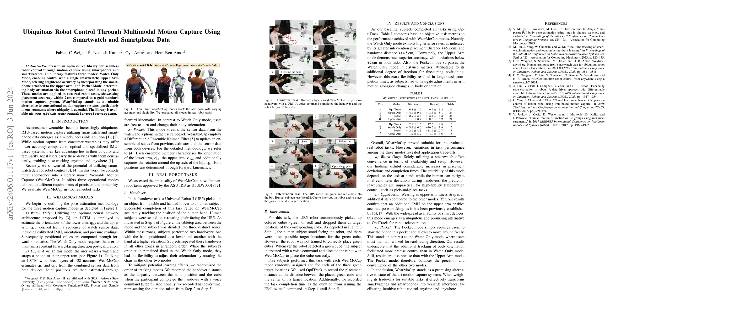 Thumbnail for Ubiquitous Robot Control Through Multimodal Motion Capture Using
  Smartwatch and Smartphone Data