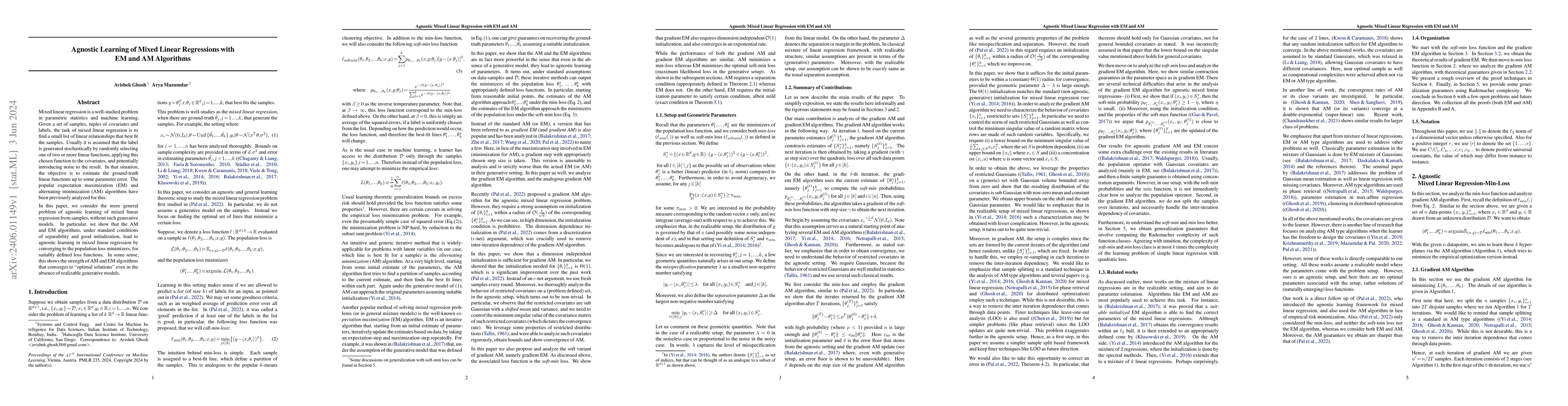 Thumbnail for Agnostic Learning of Mixed Linear Regressions with EM and AM Algorithms