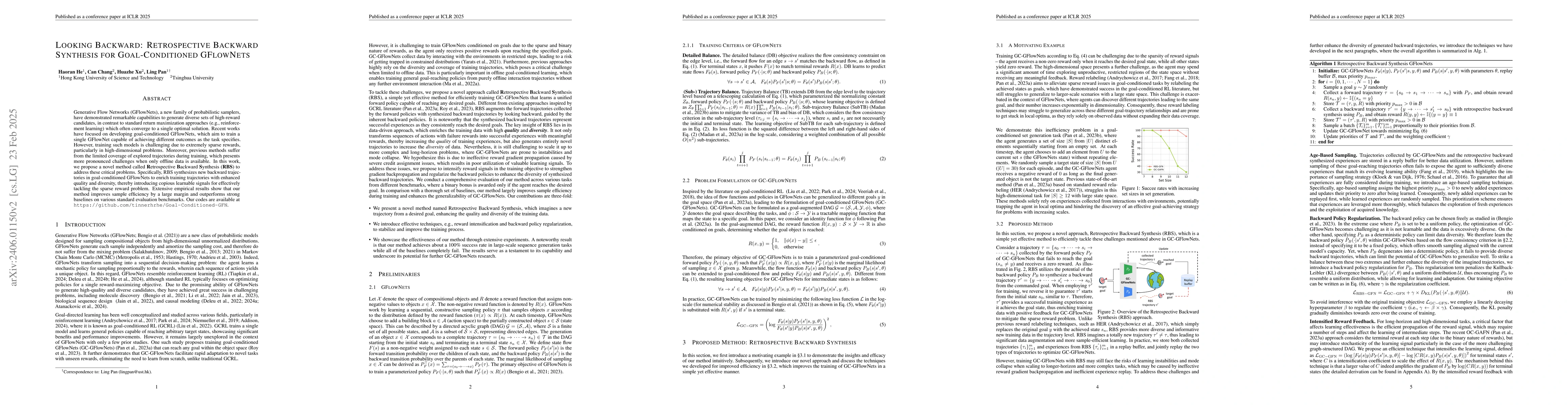 Thumbnail for Looking Backward: Retrospective Backward Synthesis for Goal-Conditioned
  GFlowNets