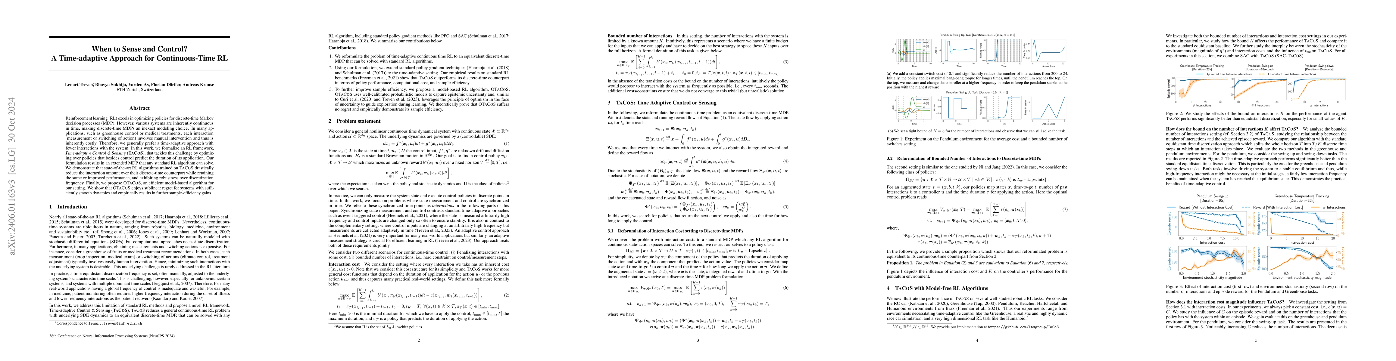 Thumbnail for When to Sense and Control? A Time-adaptive Approach for Continuous-Time
  RL