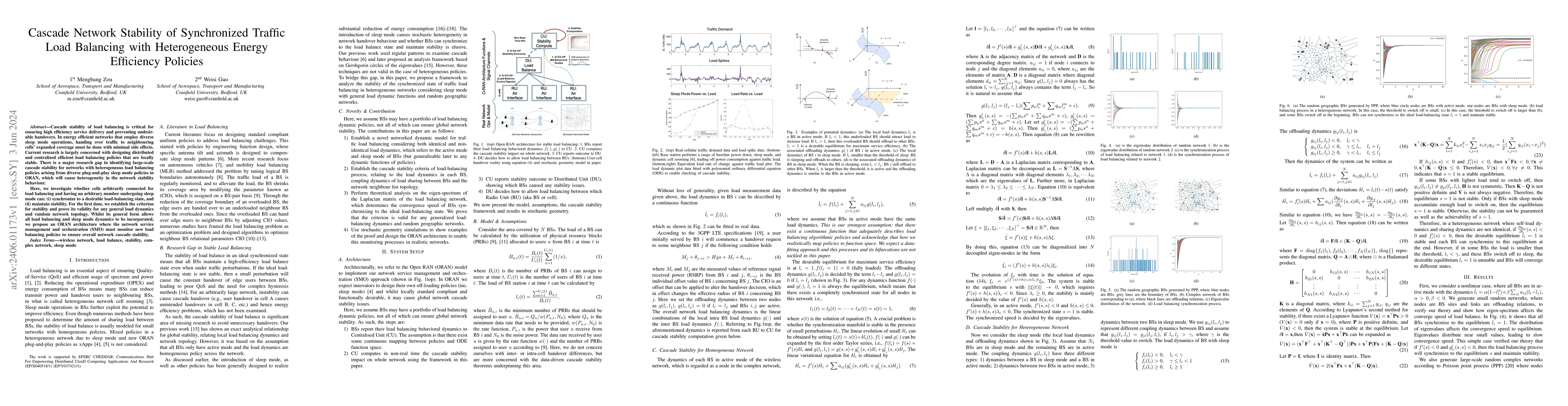 Thumbnail for Cascade Network Stability of Synchronized Traffic Load Balancing with
  Heterogeneous Energy Efficiency Policies