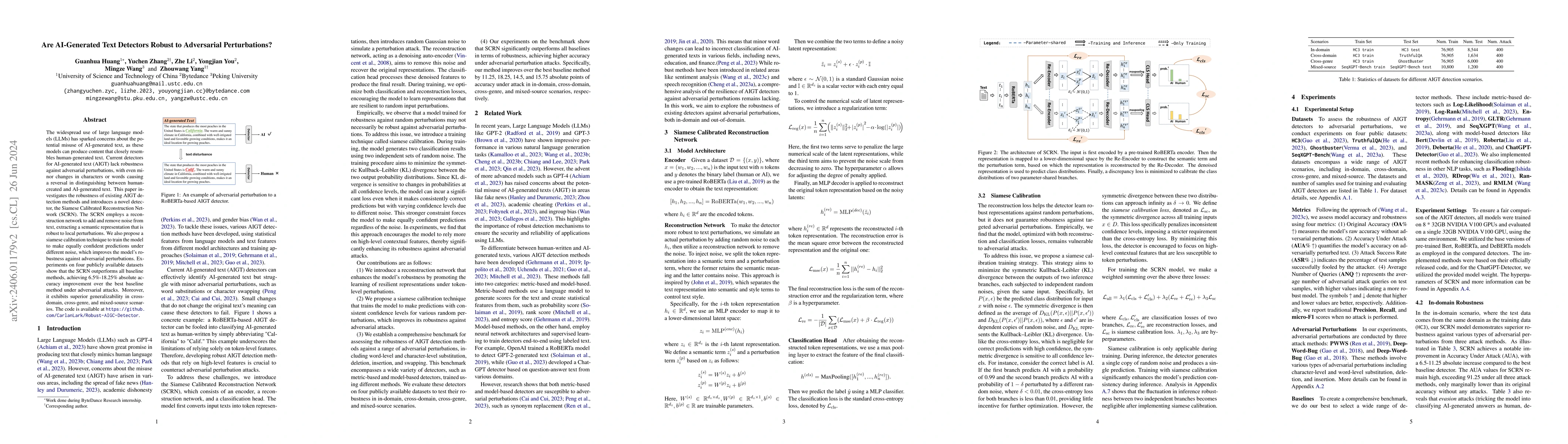 Thumbnail for Are AI-Generated Text Detectors Robust to Adversarial Perturbations?