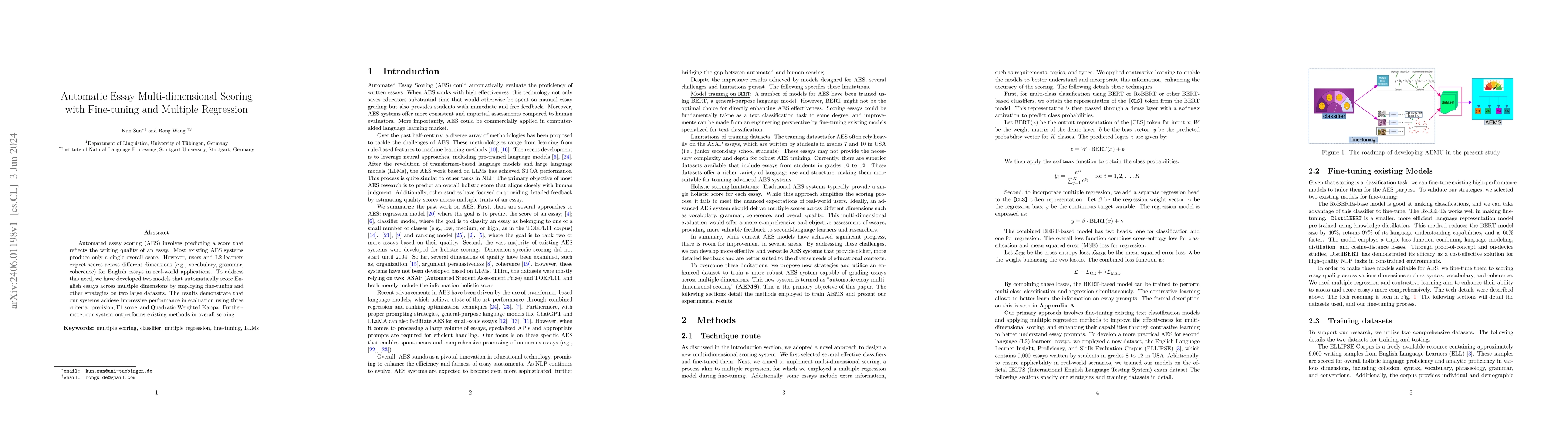 Thumbnail for Automatic Essay Multi-dimensional Scoring with Fine-tuning and Multiple
  Regression