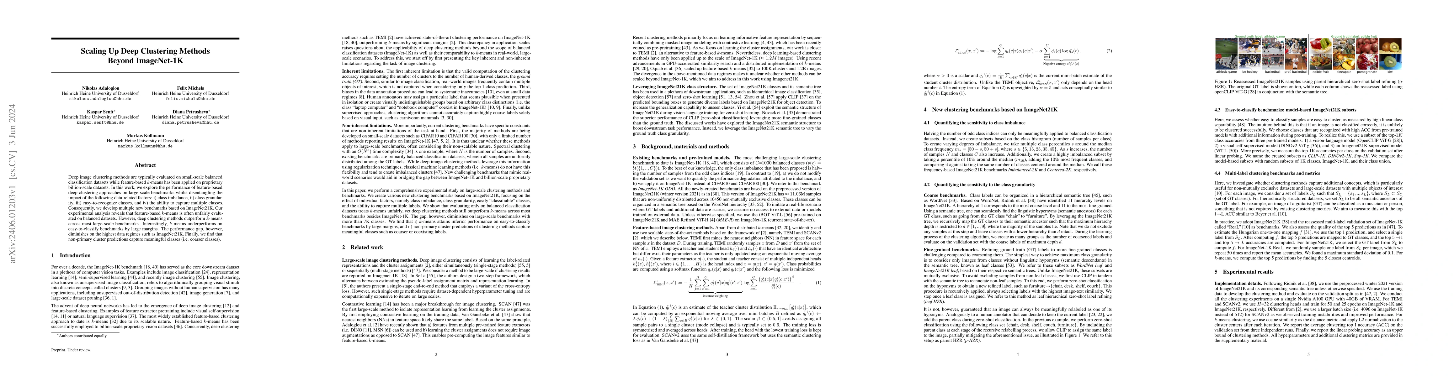 Thumbnail for Scaling Up Deep Clustering Methods Beyond ImageNet-1K