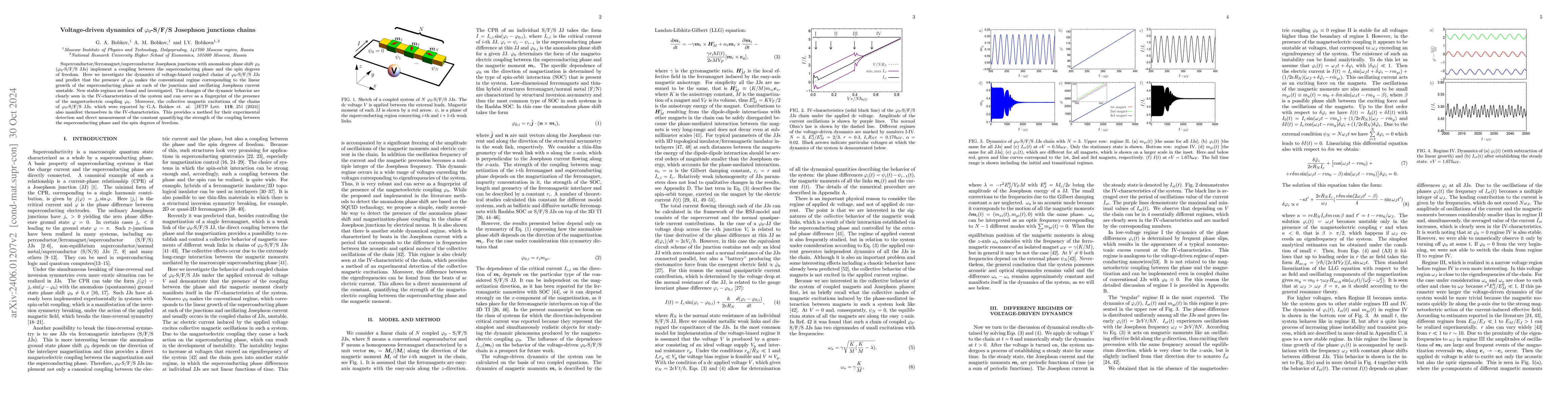 Thumbnail for Voltage-driven dynamics of $\varphi_0$-S/F/S Josephson junctions chains