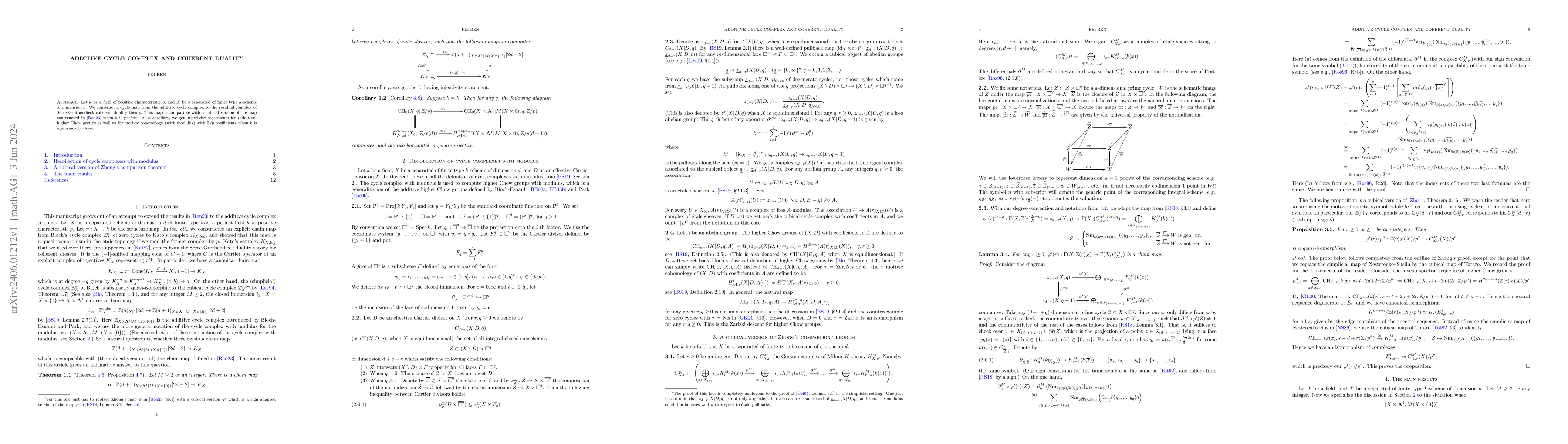 Thumbnail for Additive cycle complex and coherent duality