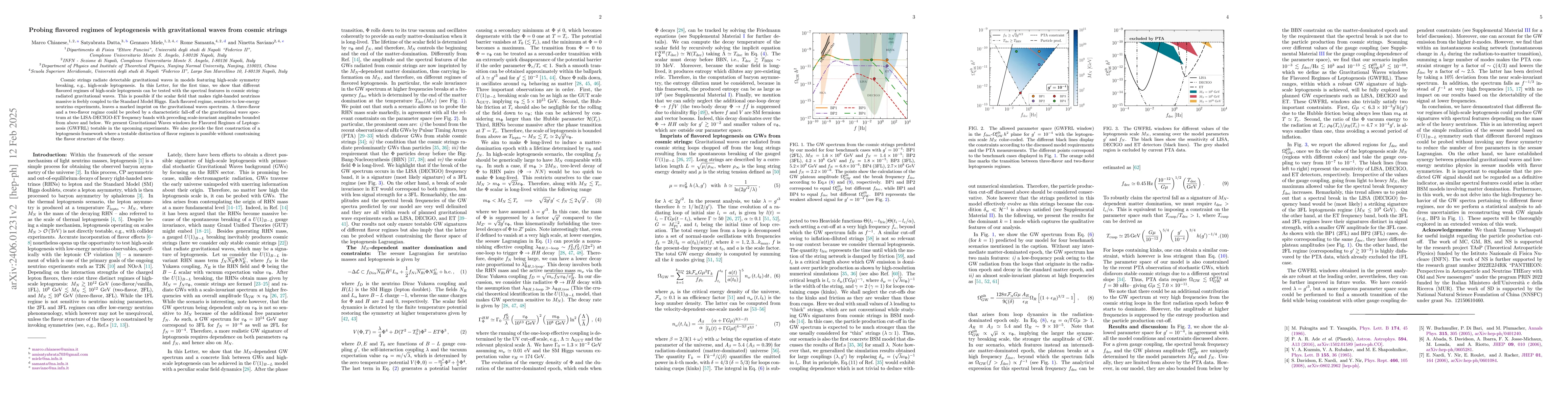 Thumbnail for Probing flavored regimes of leptogenesis with gravitational waves from
  cosmic strings