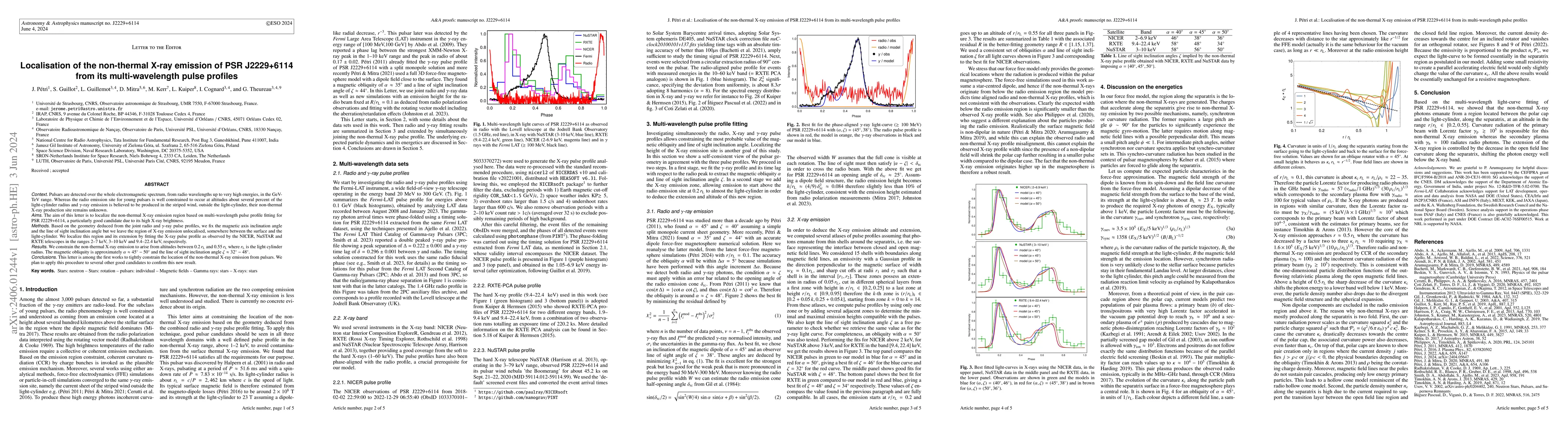 Thumbnail for Localisation of the non-thermal X-ray emission of PSR~J2229+6114 from
  its multi-wavelength pulse profiles