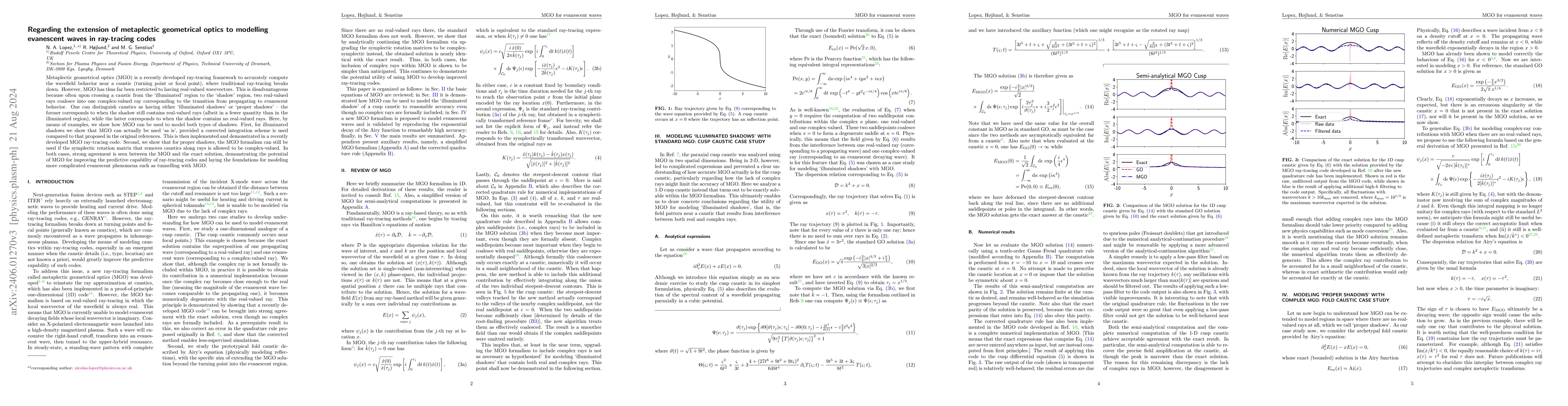 Thumbnail for Regarding the extension of metaplectic geometrical optics to modelling
  evanescent waves in ray-tracing codes