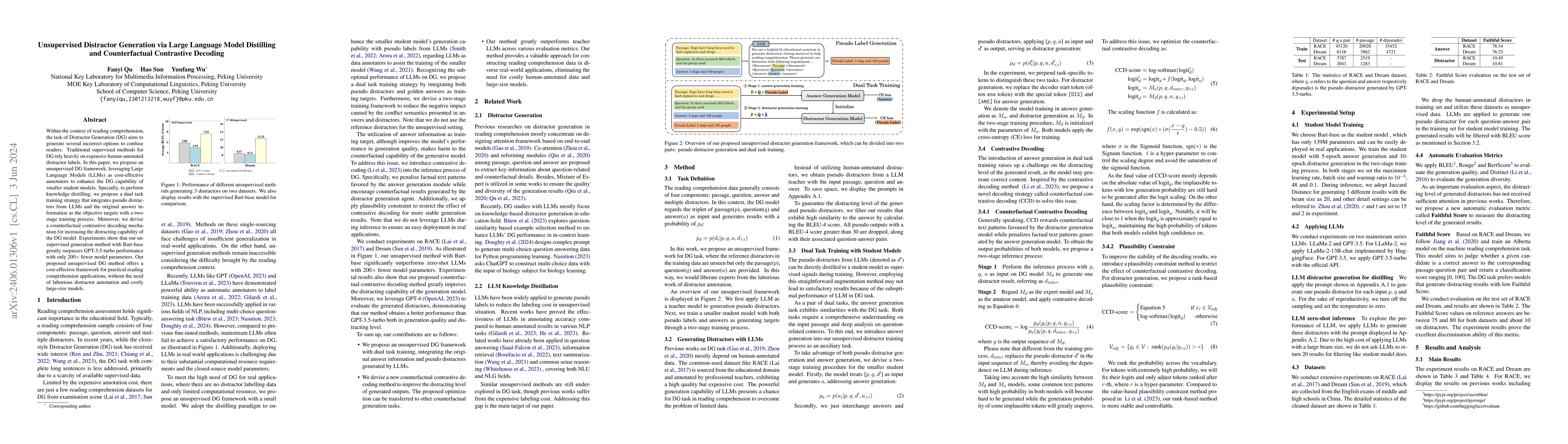 Thumbnail for Unsupervised Distractor Generation via Large Language Model Distilling
  and Counterfactual Contrastive Decoding