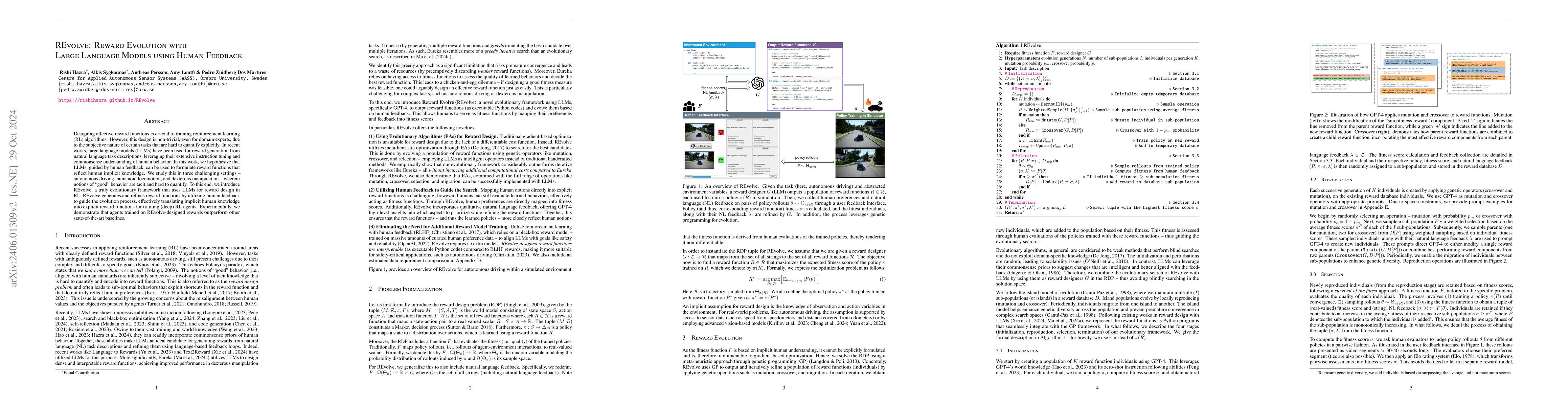 Thumbnail for REvolve: Reward Evolution with Large Language Models for Autonomous
  Driving