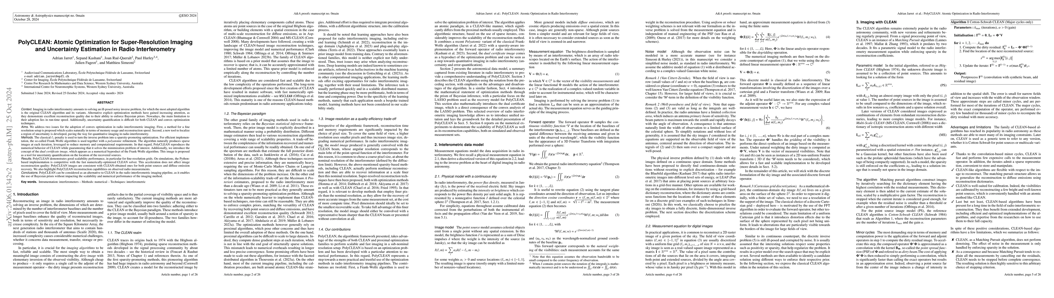 Thumbnail for PolyCLEAN: When H\"ogbom meets Bayes -- Fast Super-Resolution Imaging
  with Bayesian MAP Estimation