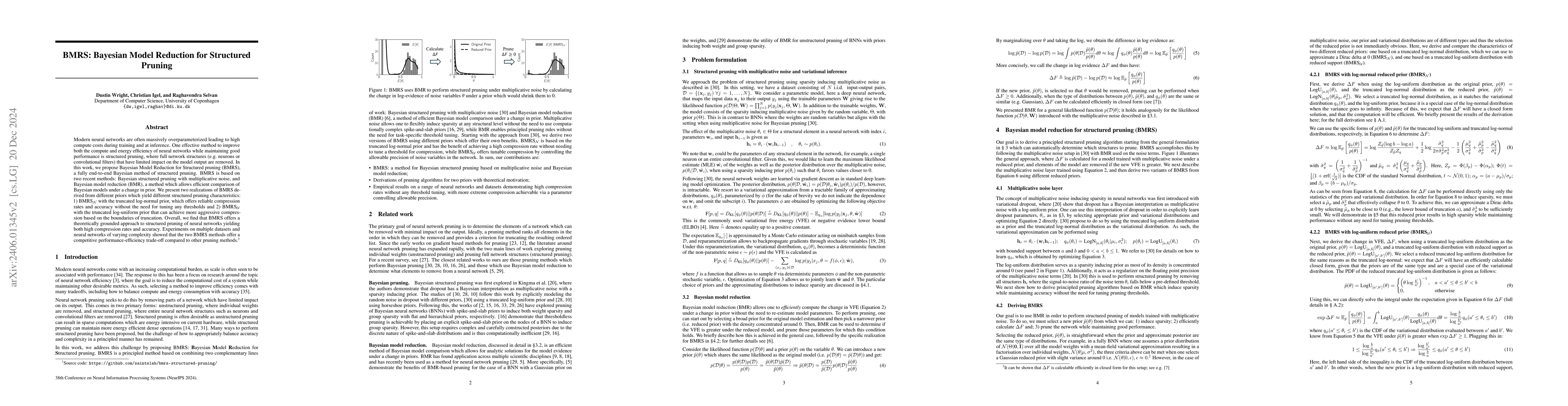 Thumbnail for BMRS: Bayesian Model Reduction for Structured Pruning