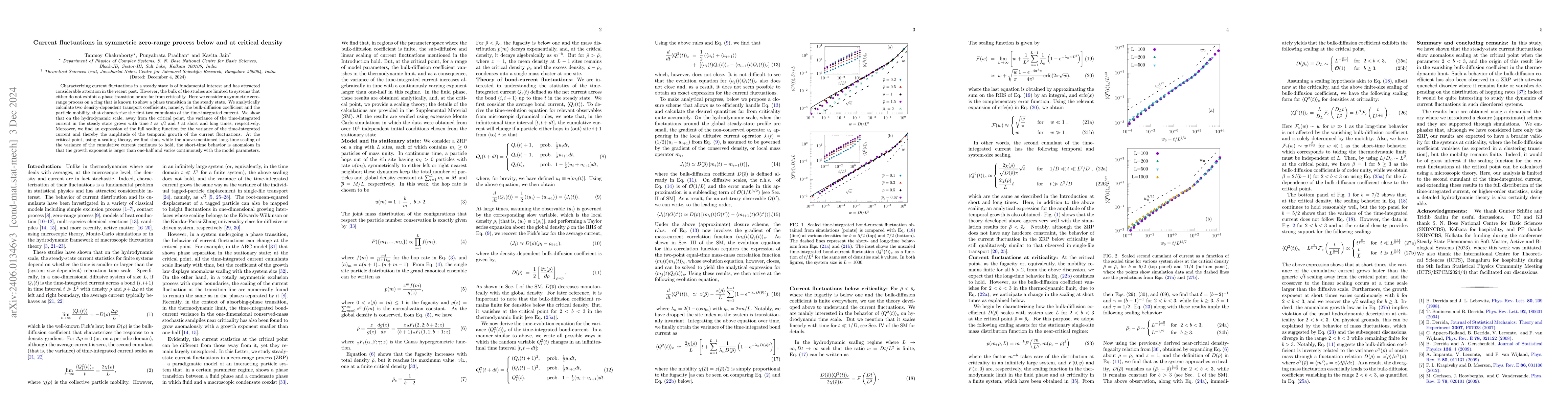 Thumbnail for Current fluctuations in symmetric zero-range process below and at
  critical density