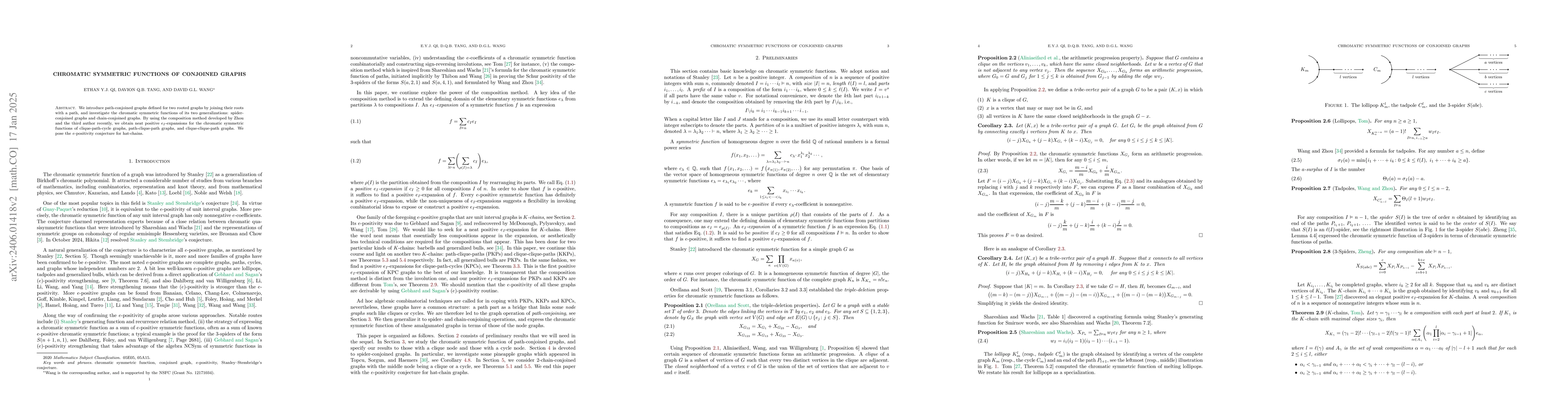 Thumbnail for Chromatic symmetric functions of conjoined graphs