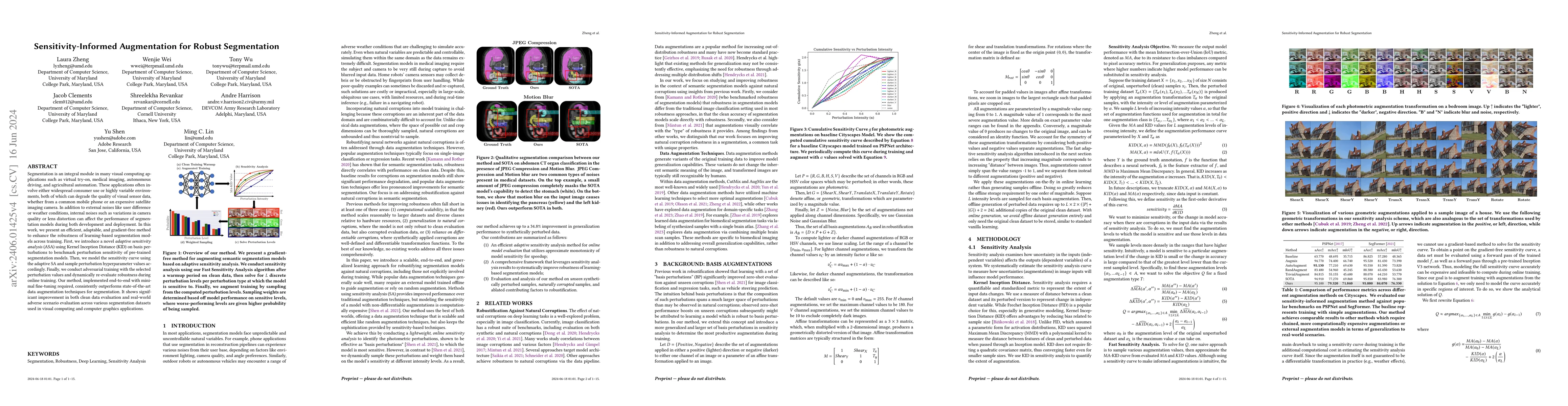 Thumbnail for Sensitivity-Informed Augmentation for Robust Segmentation