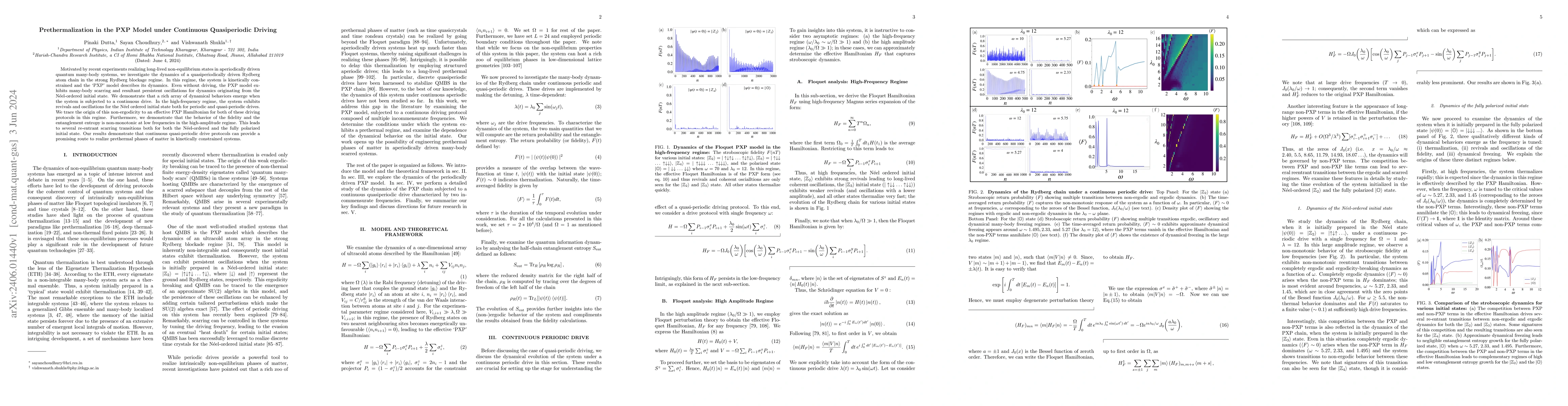 Thumbnail for Prethermalization in the PXP Model under Continuous Quasiperiodic
  Driving