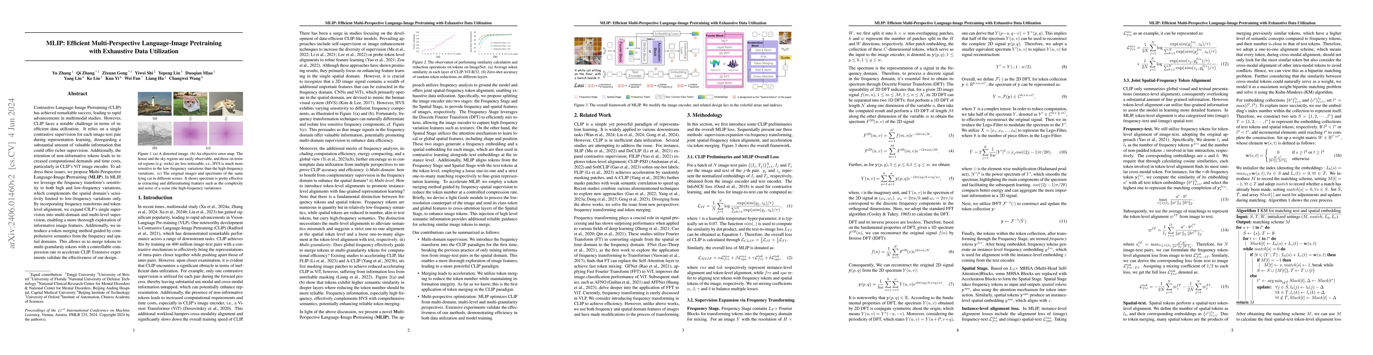 Thumbnail for MLIP: Efficient Multi-Perspective Language-Image Pretraining with
  Exhaustive Data Utilization