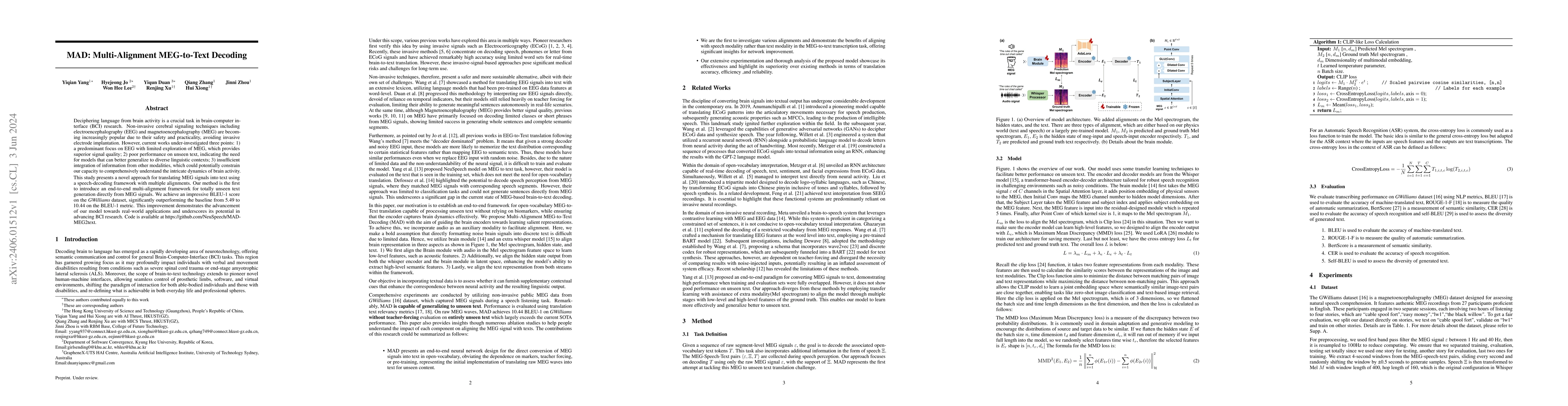 Thumbnail for MAD: Multi-Alignment MEG-to-Text Decoding