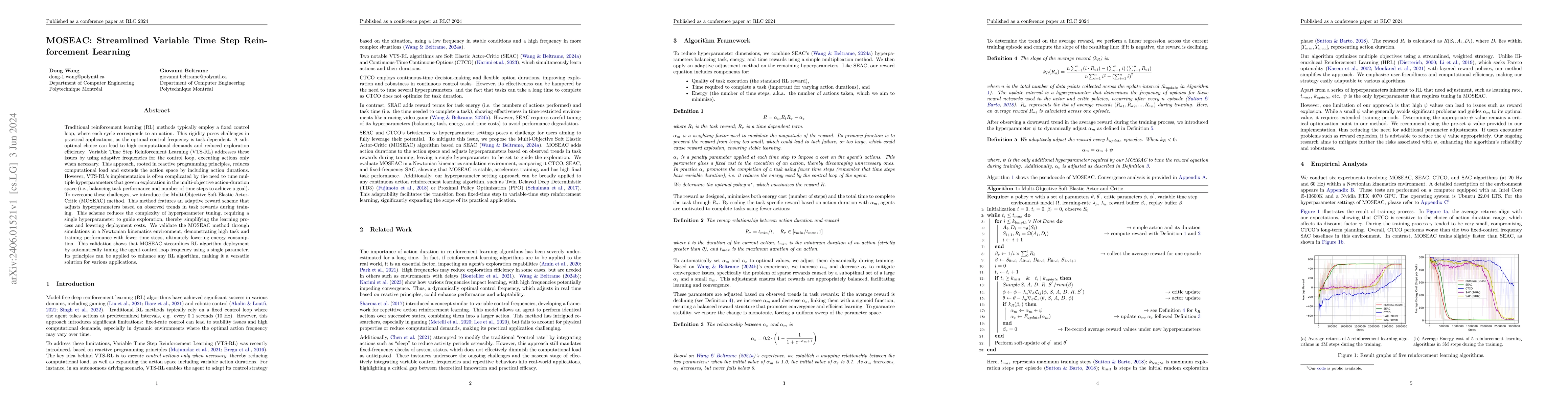 Thumbnail for MOSEAC: Streamlined Variable Time Step Reinforcement Learning