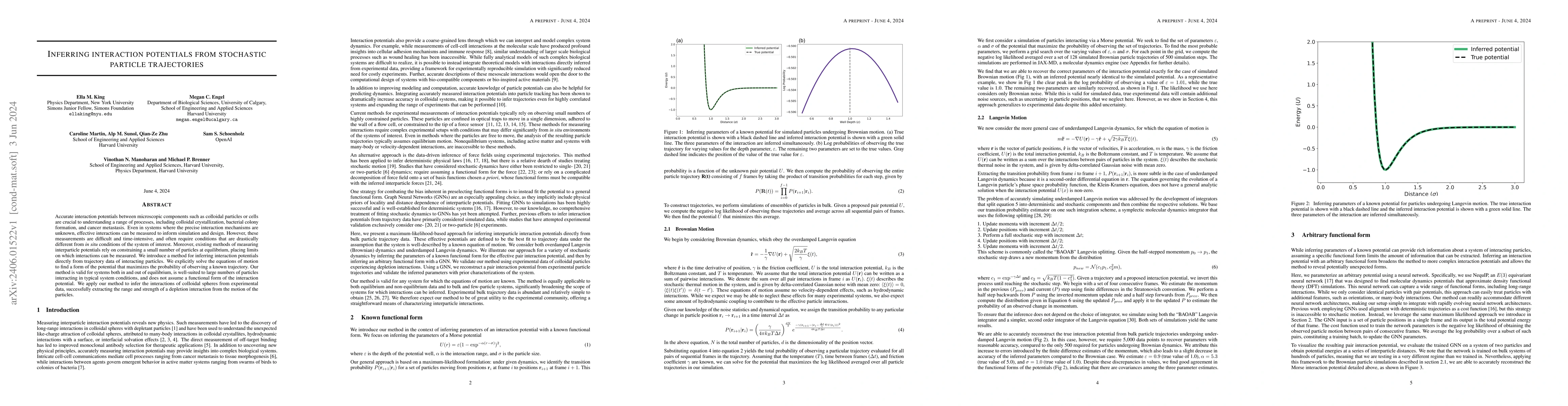 Thumbnail for Inferring interaction potentials from stochastic particle trajectories