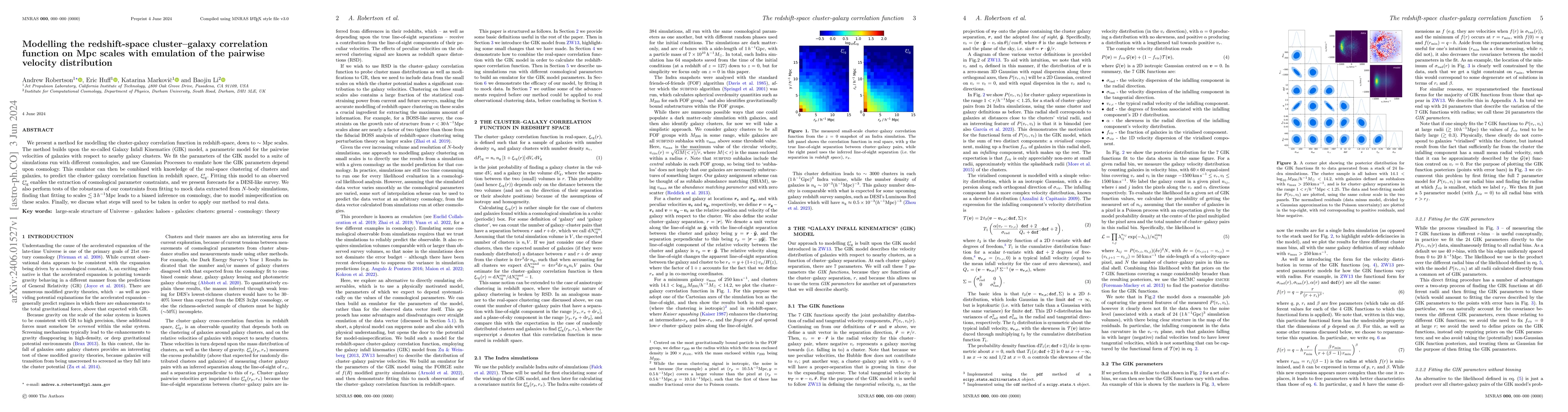 Thumbnail for Modelling the redshift-space cluster-galaxy correlation function on Mpc
  scales with emulation of the pairwise velocity distribution