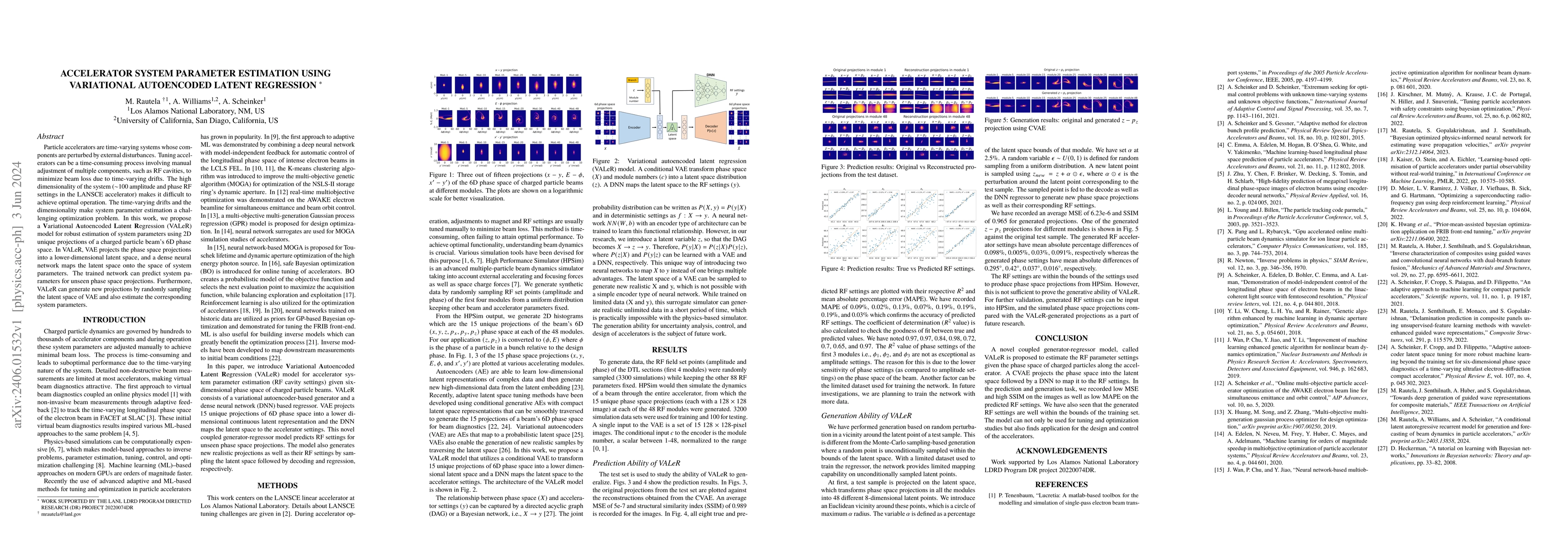 Thumbnail for Accelerator system parameter estimation using variational autoencoded
  latent regression