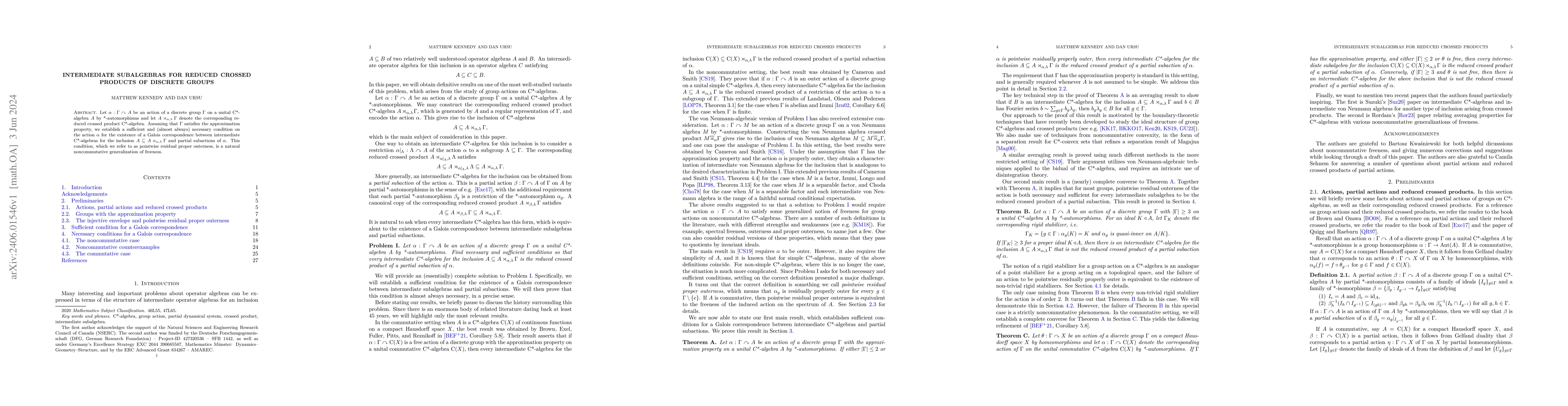 Thumbnail for Intermediate subalgebras for reduced crossed products of discrete groups