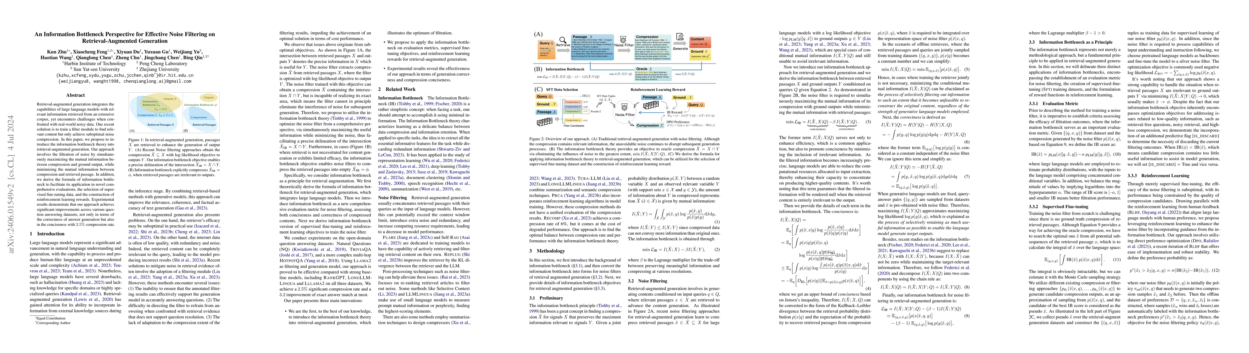 Thumbnail for An Information Bottleneck Perspective for Effective Noise Filtering on
  Retrieval-Augmented Generation