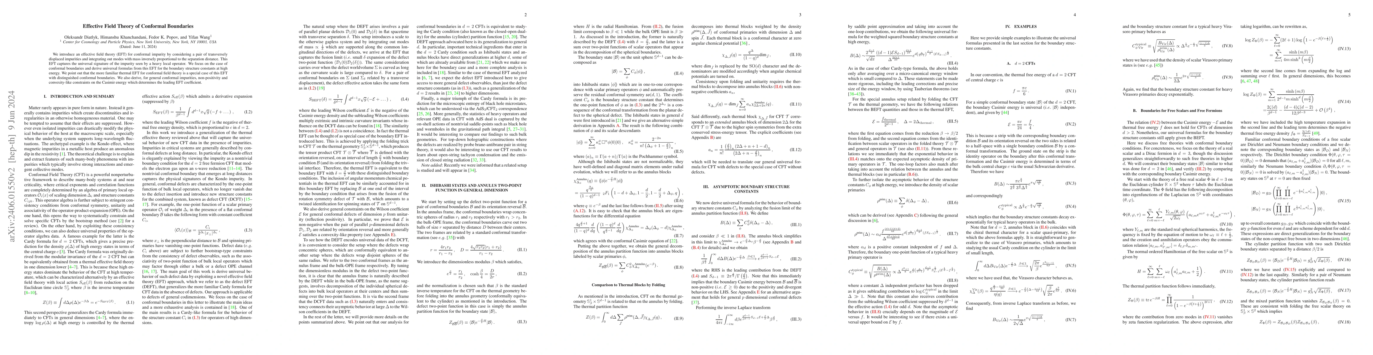 Thumbnail for Effective Field Theory of Conformal Boundaries