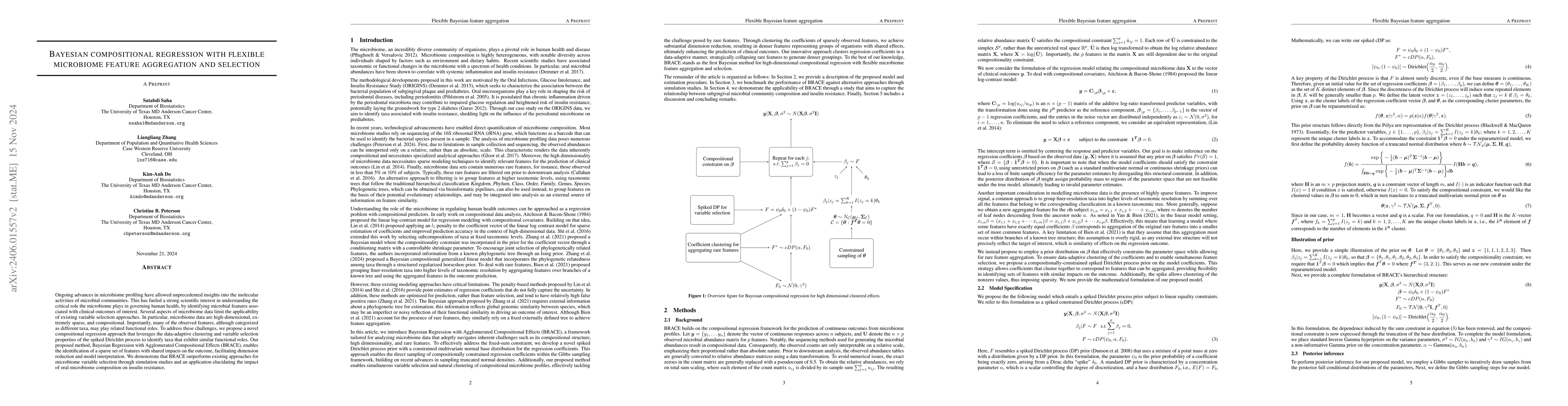 Thumbnail for Bayesian compositional regression with flexible microbiome feature
  aggregation and selection