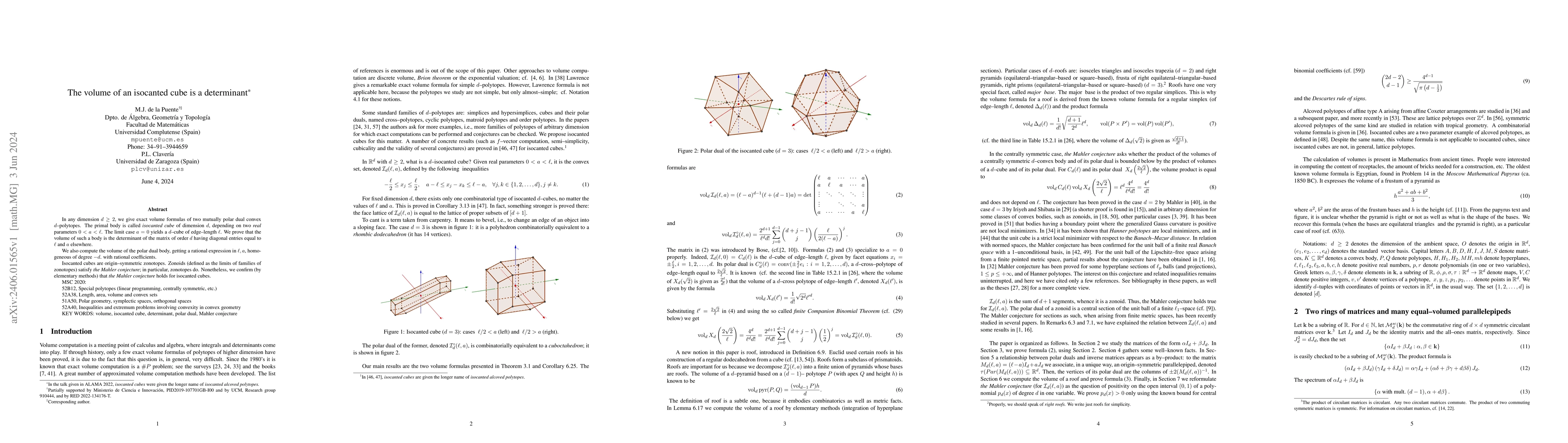 Thumbnail for The volume of an isocanted cube is a determinant
