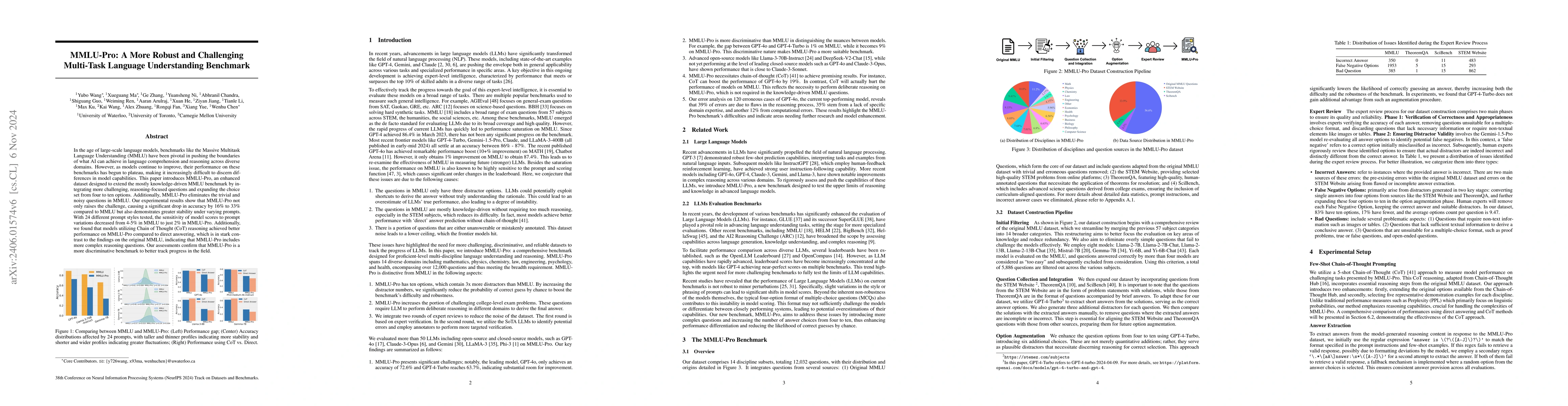 Thumbnail for MMLU-Pro: A More Robust and Challenging Multi-Task Language
  Understanding Benchmark