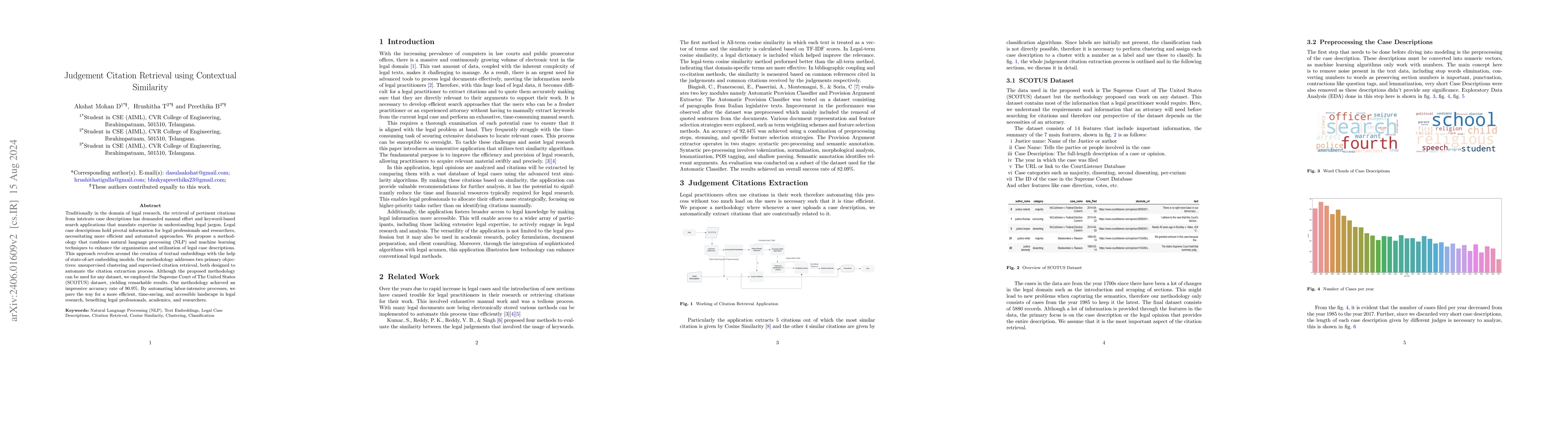 Thumbnail for Judgement Citation Retrieval using Contextual Similarity