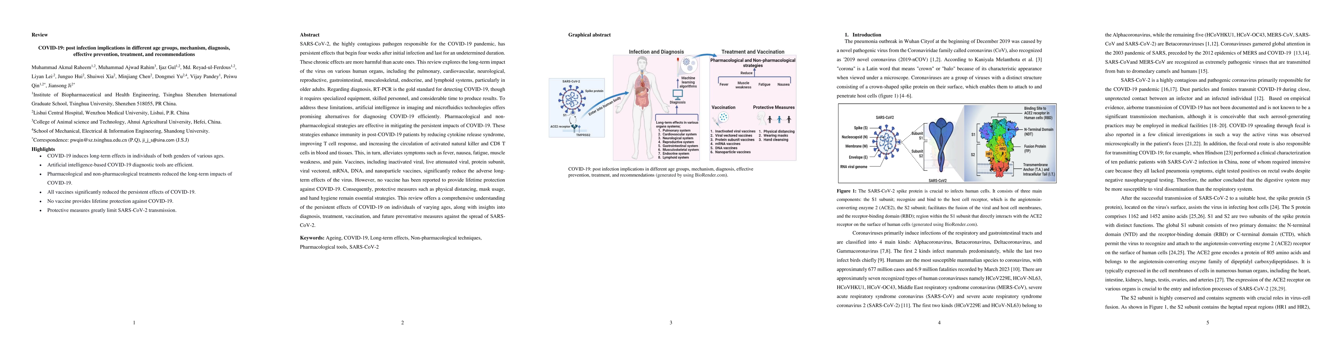 Thumbnail for COVID-19: post infection implications in different age groups,
  mechanism, diagnosis, effective prevention, treatment, and recommendations