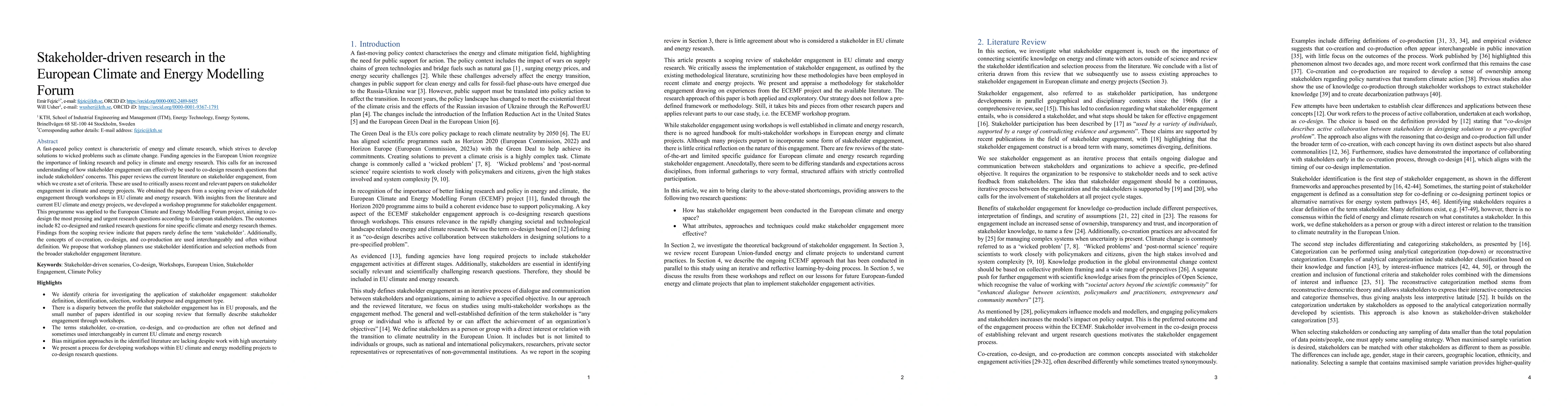 Thumbnail for Stakeholder-driven research in the European Climate and Energy Modelling
  Forum