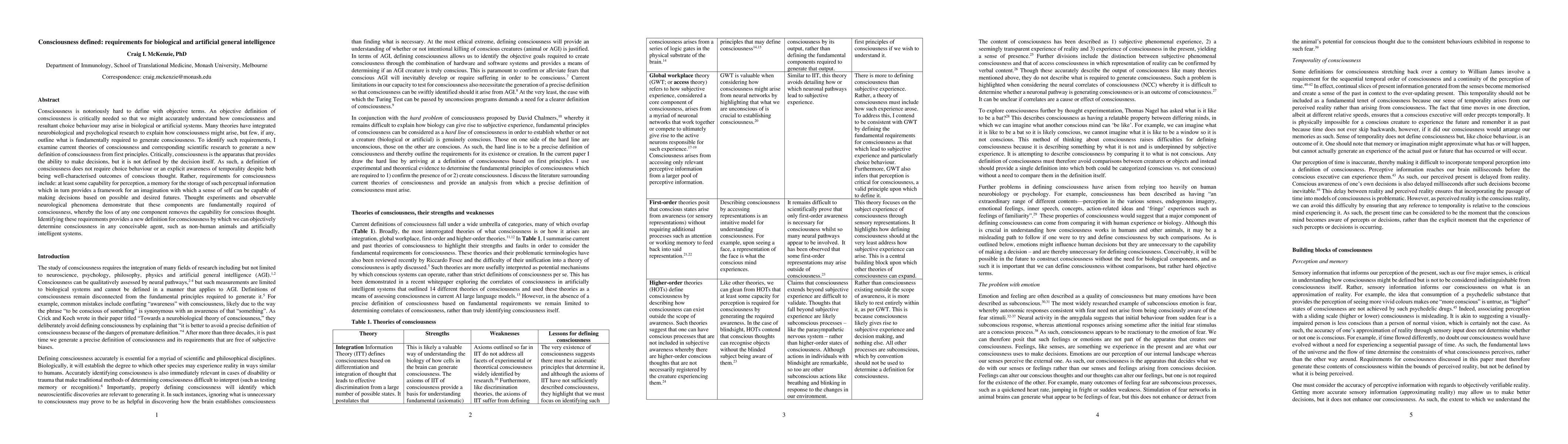 Thumbnail for Consciousness defined: requirements for biological and artificial
  general intelligence