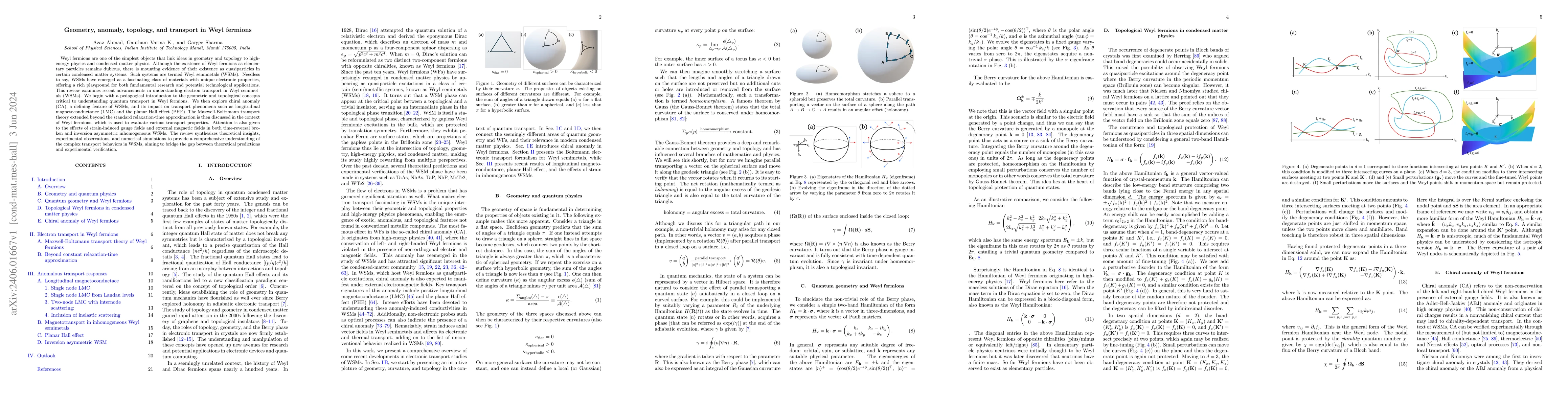 Thumbnail for Geometry, anomaly, topology, and transport in Weyl fermions